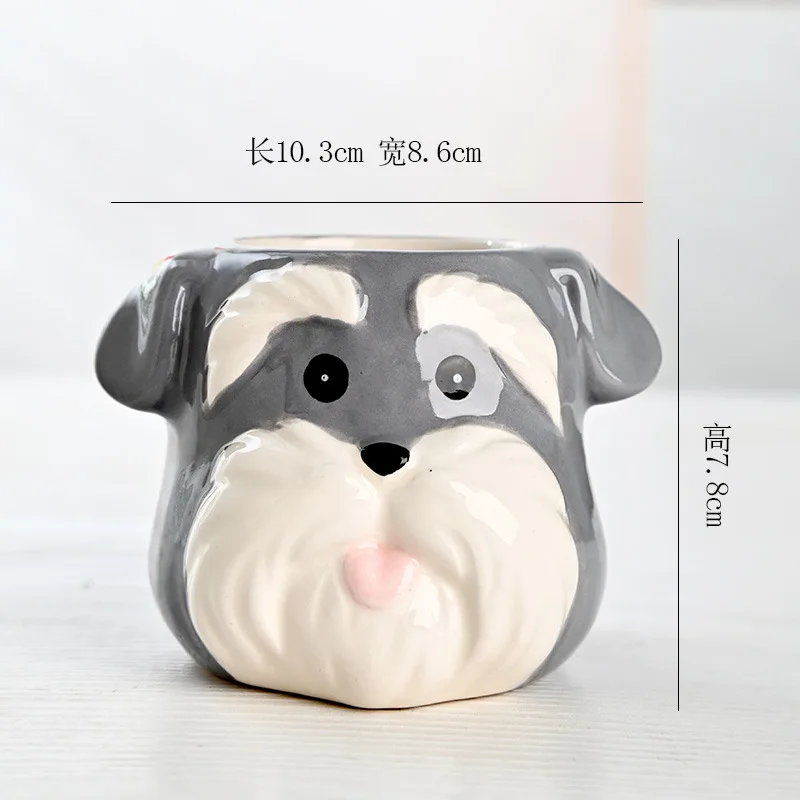Ceramic Animal Succulent Flower Pot - Decorative Home and Office Vase