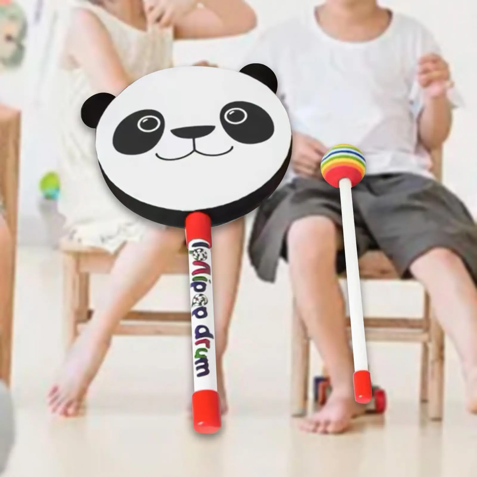 Kids hand drum cartoon sensory development toys music educational toy with mallet for birthday gift children home boys and girls