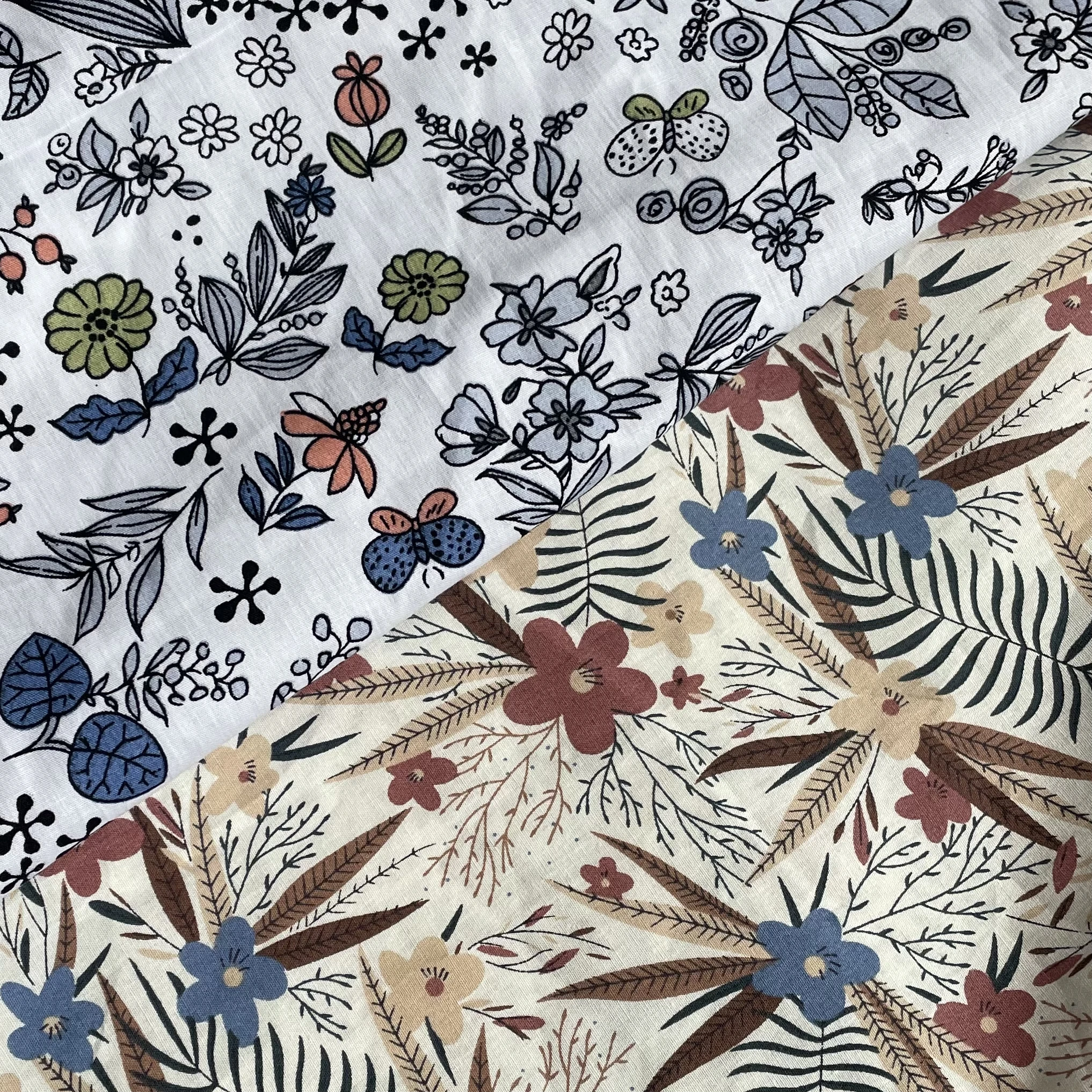 Cotton Fabric Meadow Song Floral Digital Printing Sewing Cloth Dresses Skirt Kids Designer 145X50cm