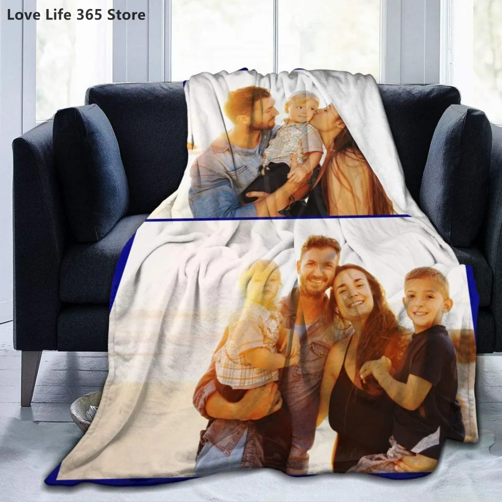 bu Custom Blanket With Words Picture Collage Customized Blankets Birthday Souvenir Christmas Gifts Personalized Throw Blanket 6
