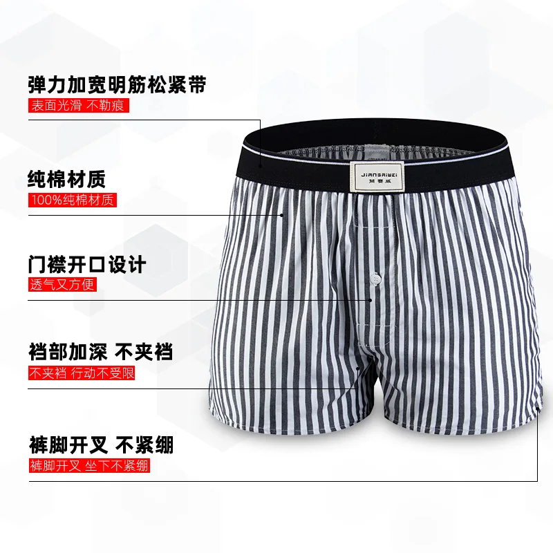 ICOOL 3PCS/LOT Summer Men's Loose Sleep Underwear 100%Cotton Aro Pants Pajamas Large Size Underpants Square Corner Boxer Shorts