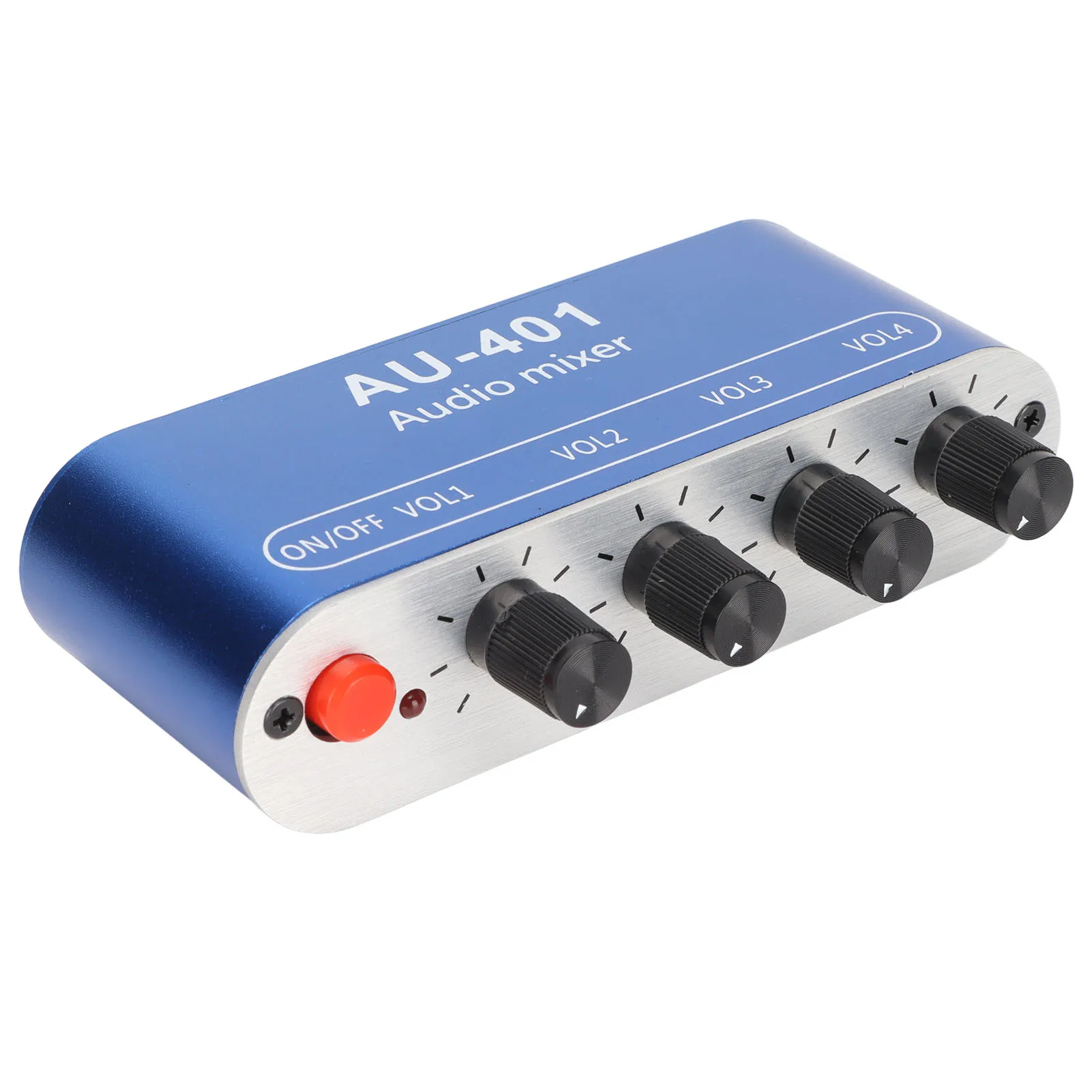 Audio Mixer Mini Stereo Mixer 4 in 1 Out For PC Laptop