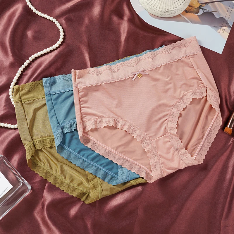 

Женские трусики со средней талией, бесшовное женское нижнее белье, эластичные дышащие женские сексуальные брифы с галстуком-бабочкой, нижнее белье