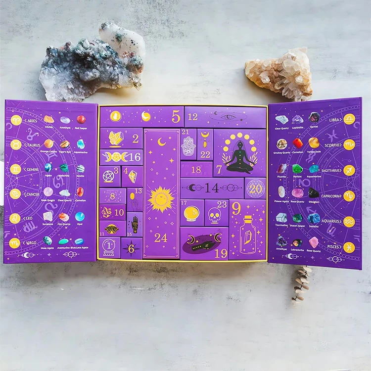 thumbnail image 2 of Halloween Crystal Advent Calendar 2025 Reiki Crystal Halloween Countdown Gift Box, The Magic Of Healing Crystal Halloween Advent Calendar 2 of 12