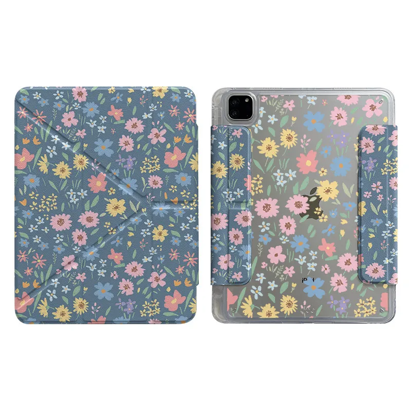 Ins Cute Y-Fold Tablet Case with Stylish Design
