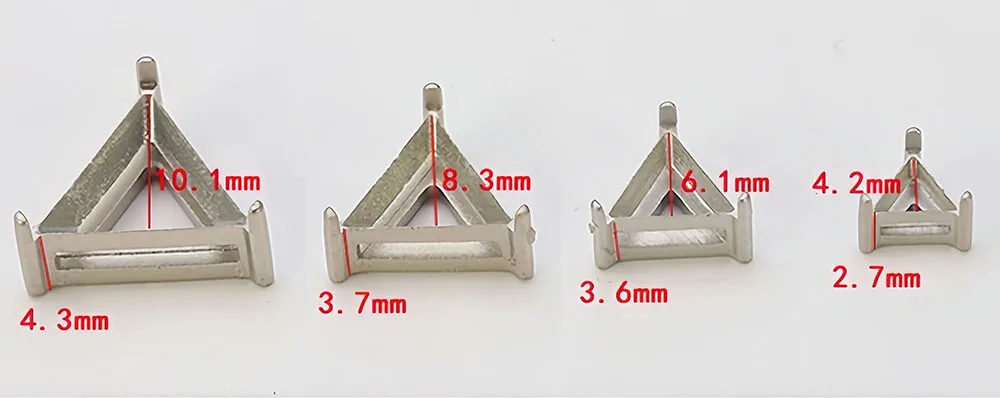 10/20PCS Edelstahl leere Klaue Einstellung Multi Form für ausgefallene Strass Basis Klaue Nähzubehör Kristallsteine Halter – Detail 10