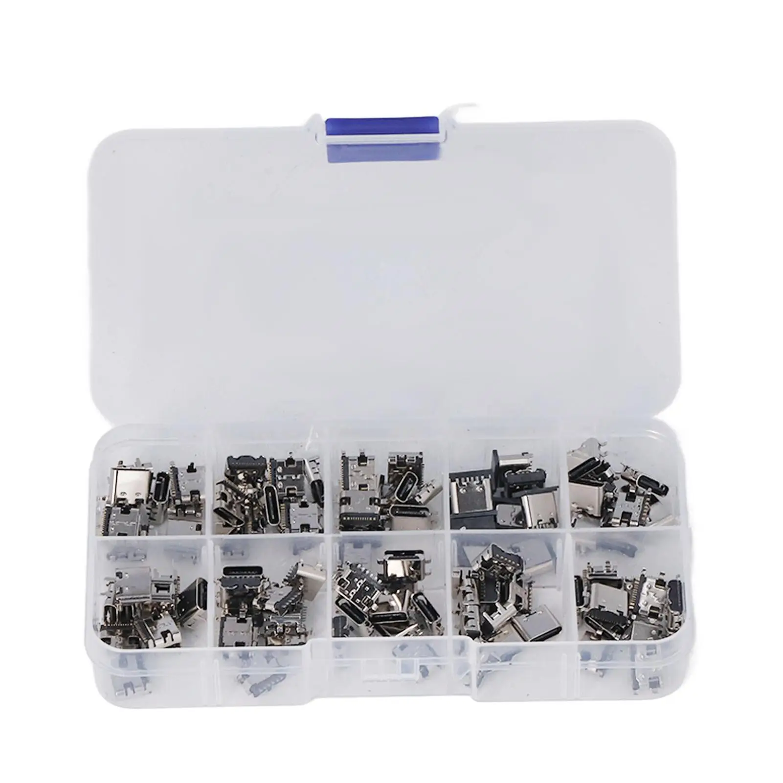 Type C USB Female Plug Connector with Storage Box-for phone Repair Replacement Adapter