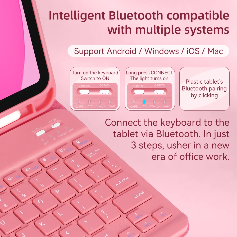 iPad Case with Pen Holder and Keyboard