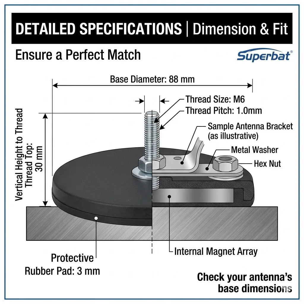 Magnetic Mount Base for Starlink Gen 2 Roof Surface