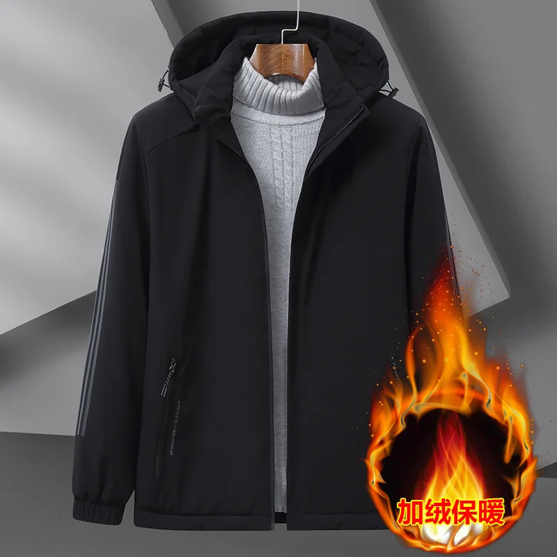 

Large New Winter Arrival Fashion Suepr Men's Stand Collar Hooded Plush Jacket Plus Size XL 2XL 3XL 4XL 5XL 6XL 78XL 8XL