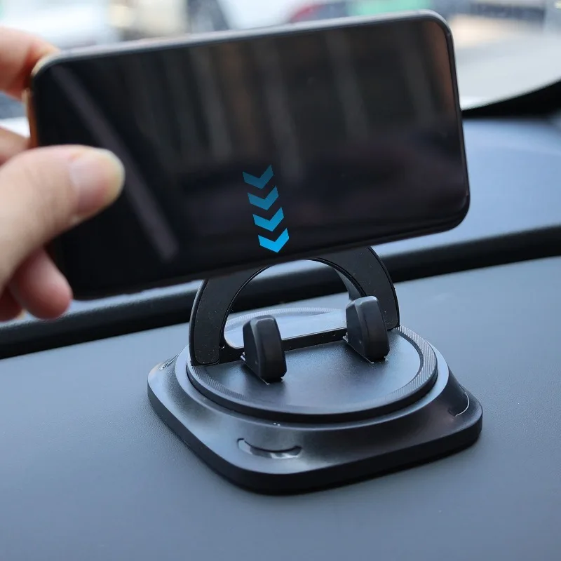 Adjustable 360° Rotating Car Phone Mount Silicone Anti-slip Pad Dashboard Navigation Holder for All Vehicles