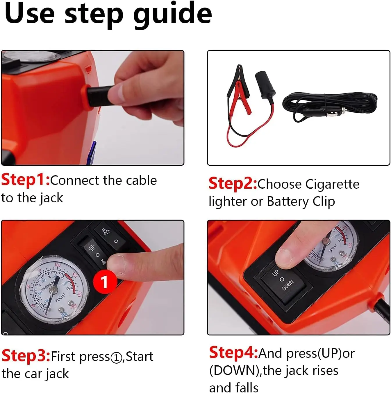 5 Ton Hydraulic Trolley Floor Jack Car Jack Kit 5Ton DC 12V Electric Hydraulic Car Jack Lift