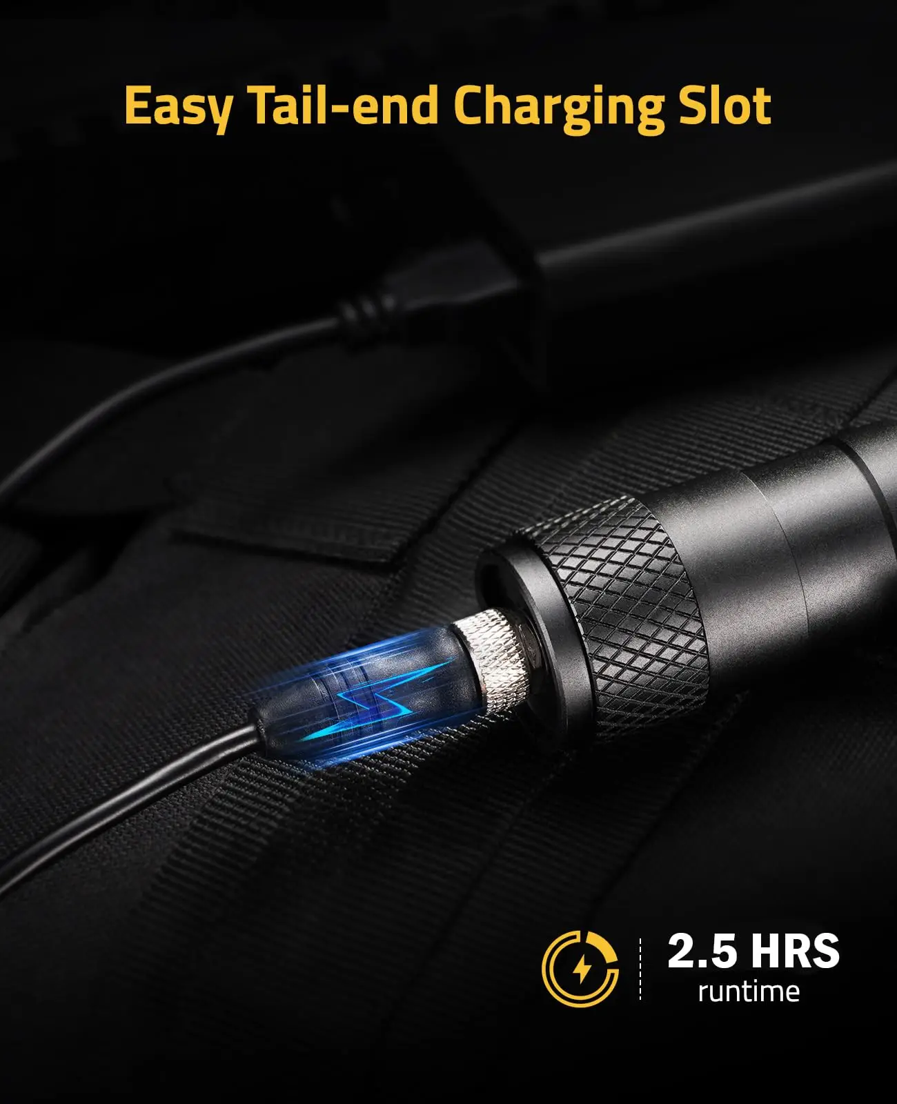 MidTen Tactical Flashlight M-Rail High Lumen Light Pressure Remote Switch Rechargeable Strobe Momentary