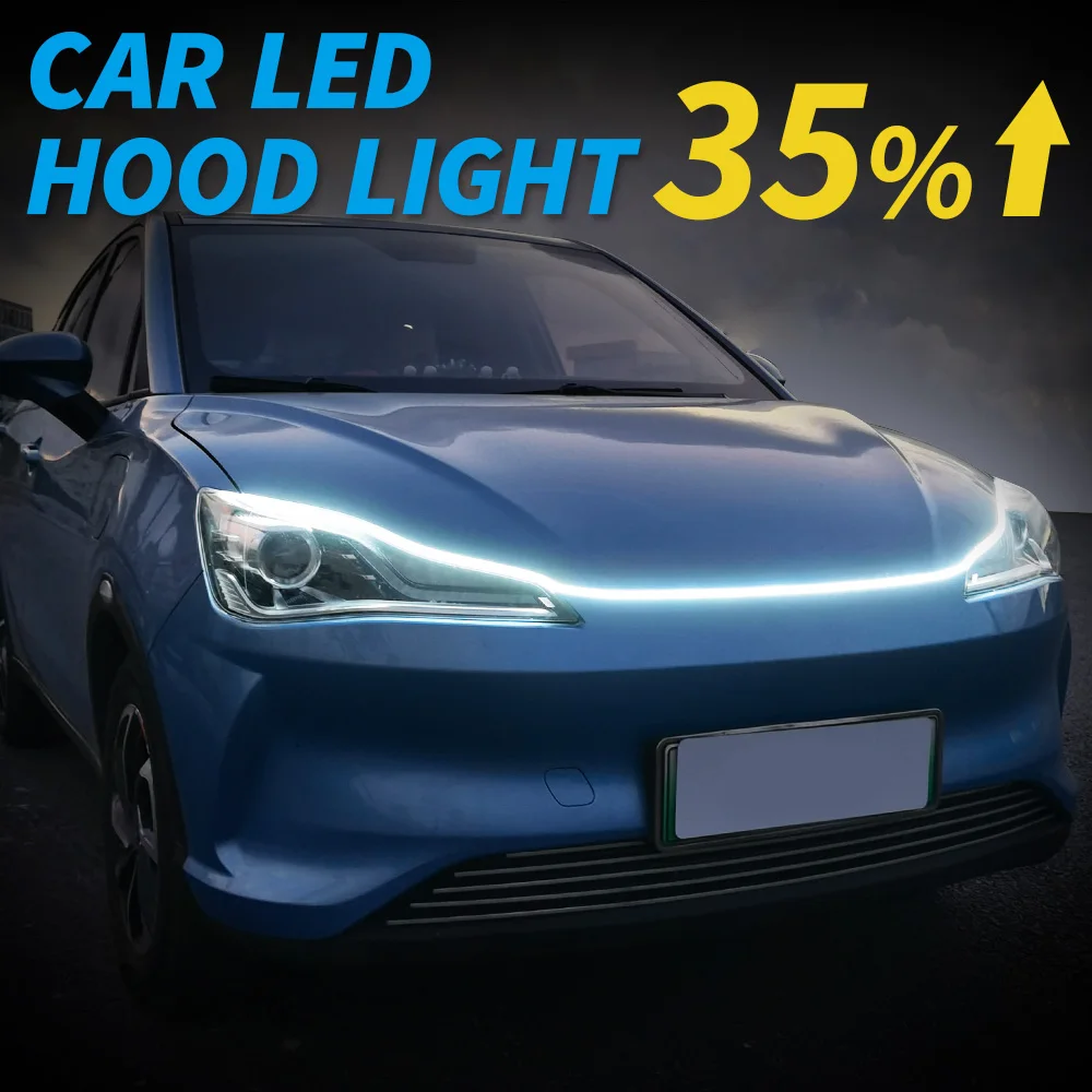 120cm 150cm 180cm 200cm 220cm Car Hood Light Strip Daytime Running ...