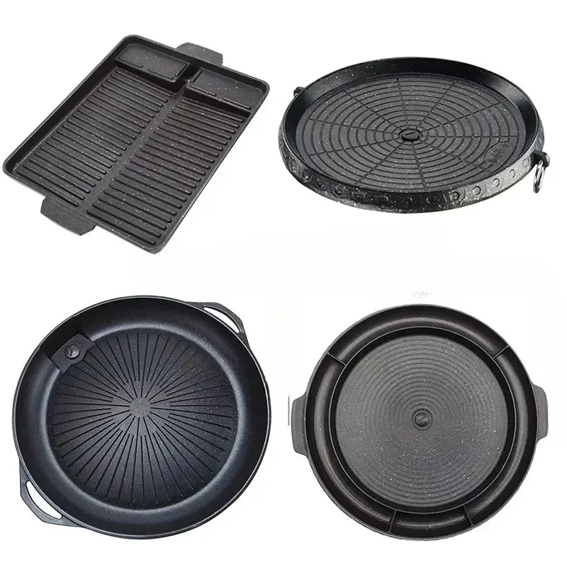Grilling Rack Barbecue Accessories Cassette Oven Baking Pan Maifan Stone Convenient Home Outdoor Barbecue Dish Plate