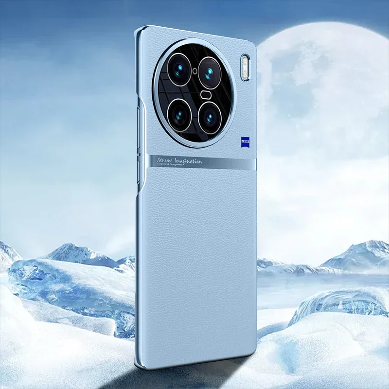 For VIVO X90 Pro Plus Case Luxury Plain PU Leather +