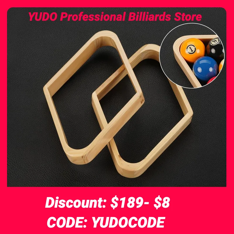 

Wooden Billiard Ball Rack Billiard 8-Ball Triple-Cornered Rack 9-Ball Diamond Billiard Rack for Billiard Pool Table Accessories