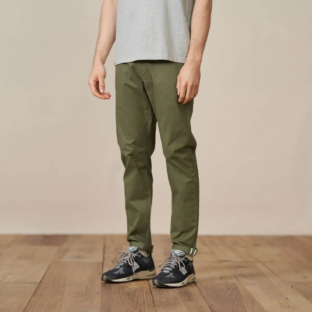 Men Tapered Pants Chinos Casual Pants
