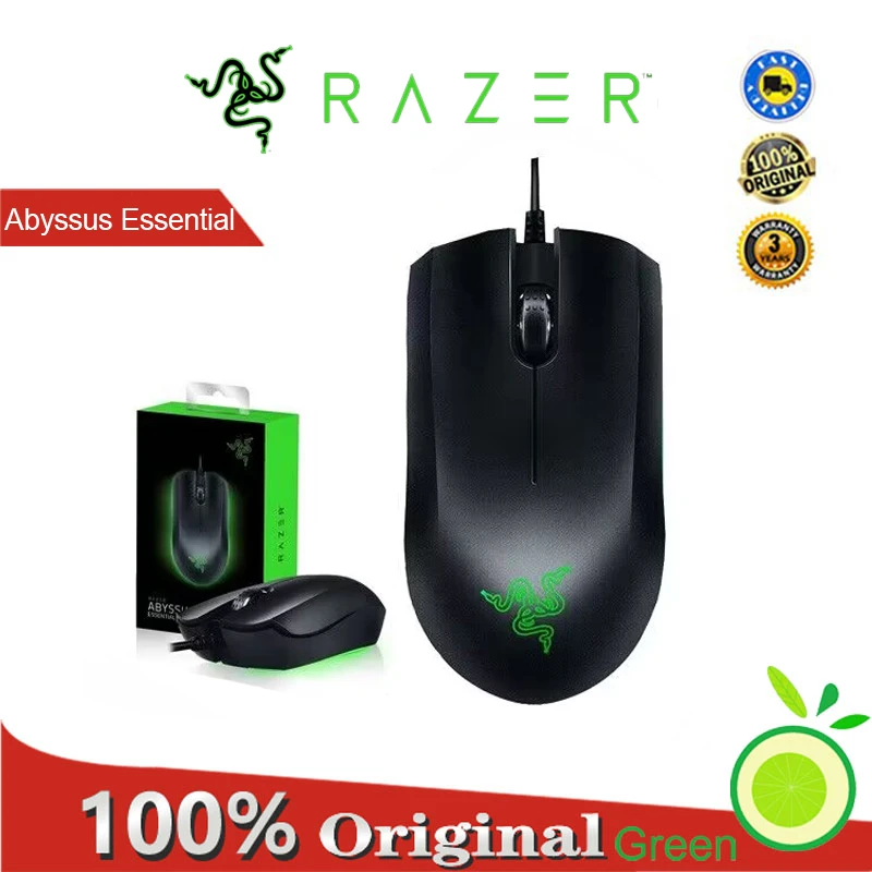 Razer Abyssus Essential Computer Wired Mouse Home Office Mouse gvqG