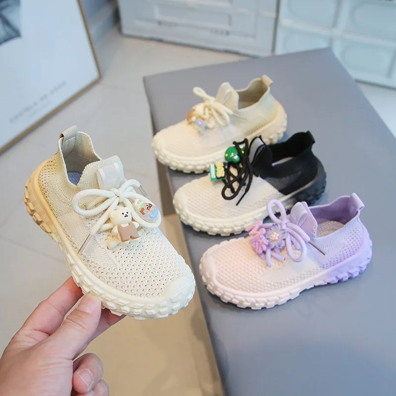 

Casual Shoes For Kids Cute Cartoon Design Toddler Baby Sneakers Mesh Breathable Soft Sole Anti Slip Children Sport Shoes 21-32