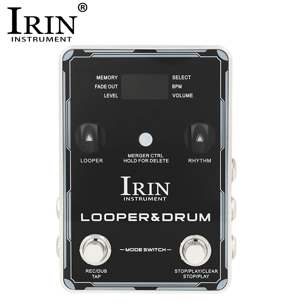 IRIN Looper Drum pedał gitary frazy pętle i automat perkusyjny 40 do przechowywania 100 rytmów perkusyjnych 10 metronomów części do gitary i akcesoria