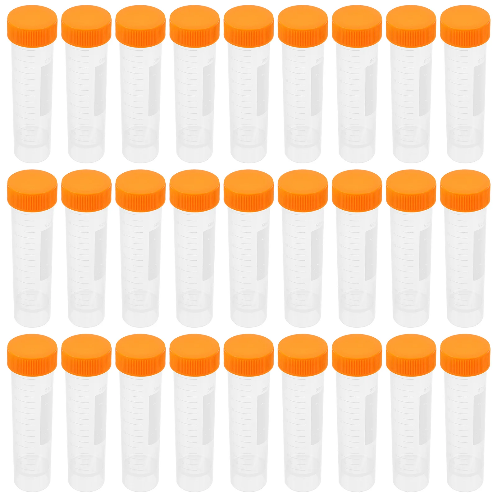 

50 шт. 50 мл винтовая центрифужная трубка с плоским дном, центрифужная трубка, вертикальная центрифужная трубка (оранжевая, 50 шт./упаковка)