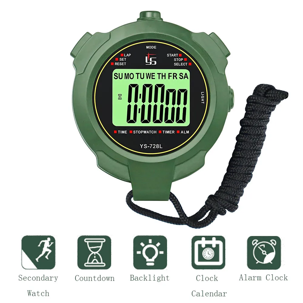 

Digital Stopwatch Handheld LCD Sports Stopwatch Waterproof Training Timer Electronic Outdoor Running Chronograph Stop Watch