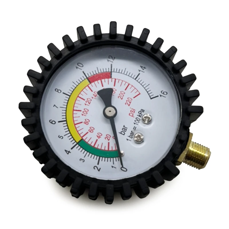 Pressure Gauge Fluid Pressure Gauge Digital Manometer High Pressure Gauge Bottom Connector & Rubber Protector Resolution 0.1psi for Car Motorcycle Bicycle