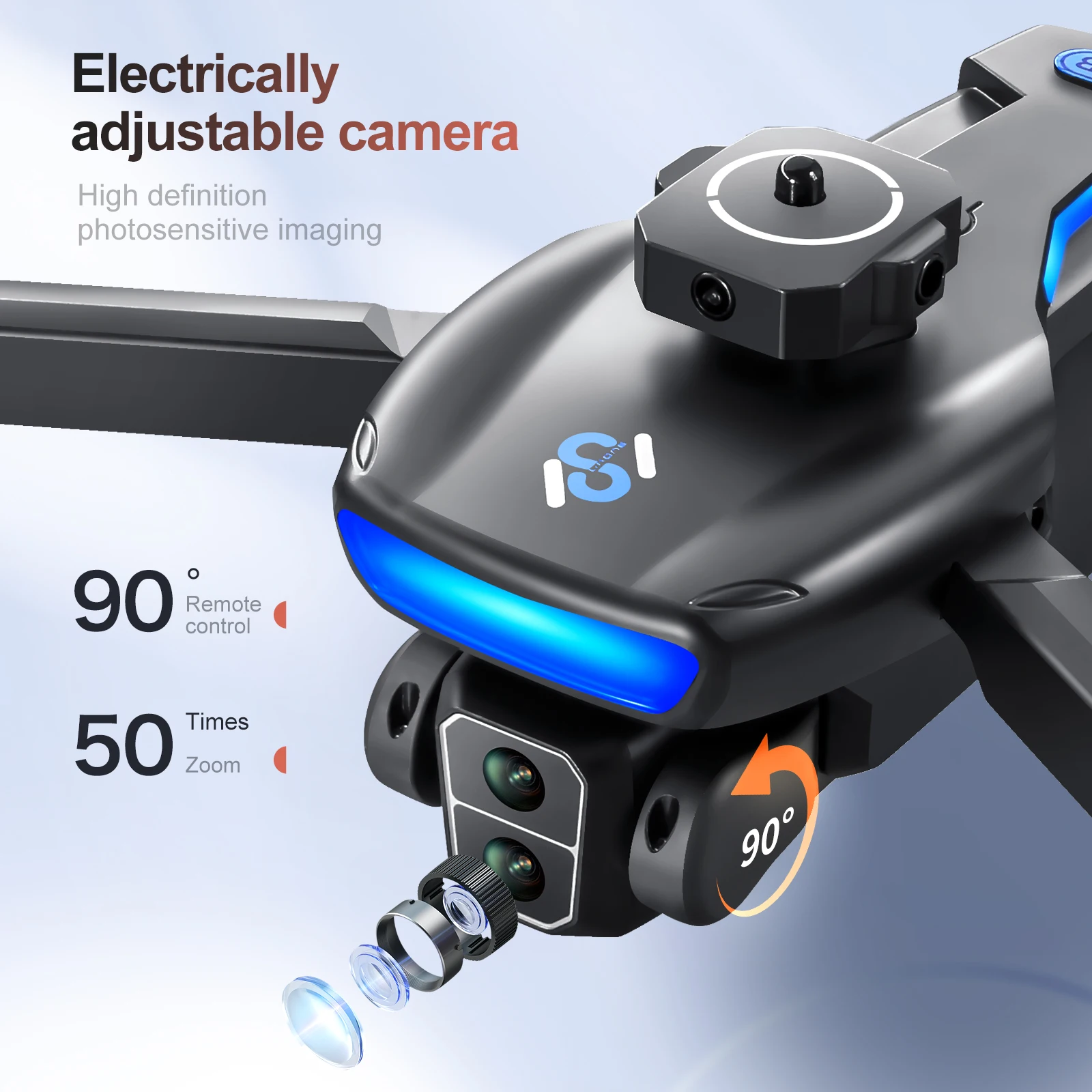 Drone Selfie Poche S181 4K Moteur Brushless Caméra 120° 20min Vol