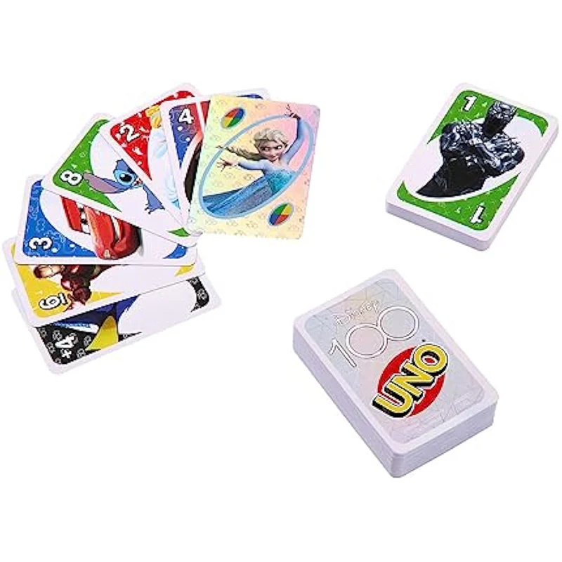 Mattel Games UNO Disney 100-Card Card Game Featuring Characters from the Anime Movie Collectible Foil Cards Make a Great Gift 2