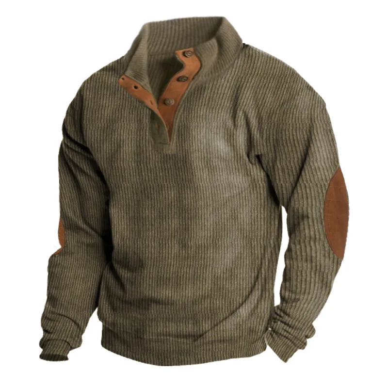 Men\'s Clothing Outdoor Fashion Casual Top 2023 NEW Retro Street Long Sleeved Warm Tshirt Windproof Pullover For Men Sweatshirt