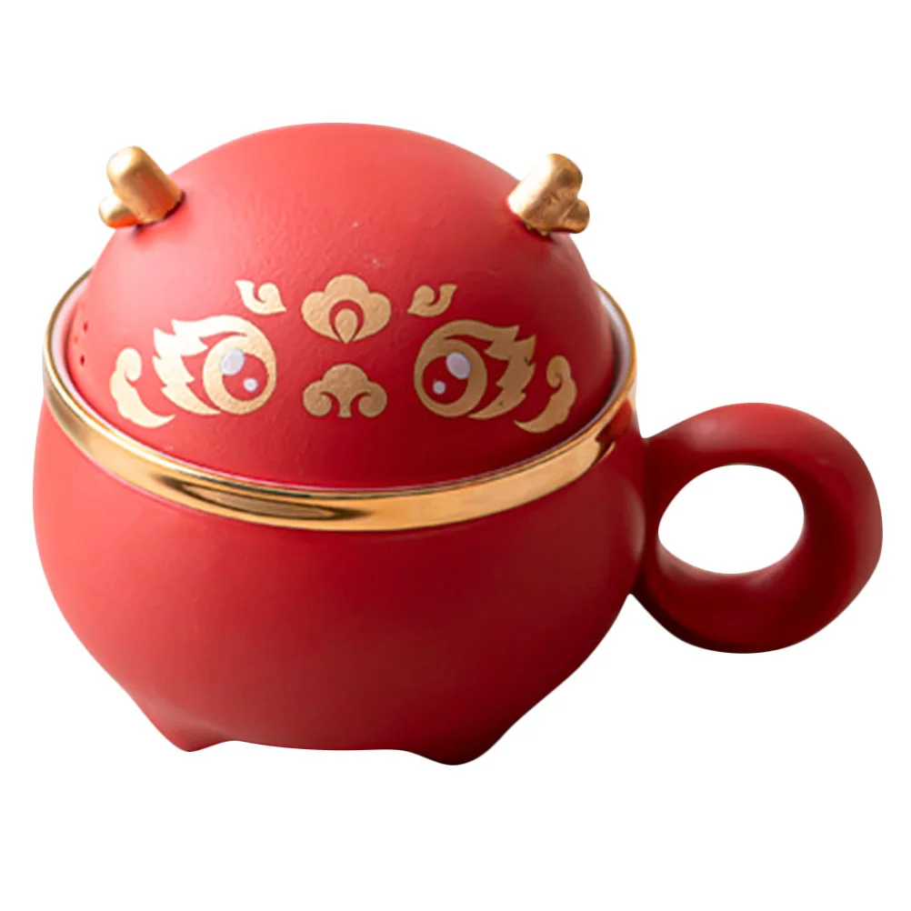 

Ceramic Infuser Cup Dragon Small Tea Cup Vintage Drinking Cup Filter Tea Cup