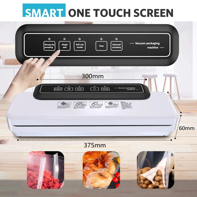 Konyhai Vákuumtömítő Erős Sous Szivattyúzó Geasser Tömítőgép Kannák Vákuumcsomagoló Élelmiszer -Tároláshoz Száraz És Nedves Módok Csomagolás - Image 5