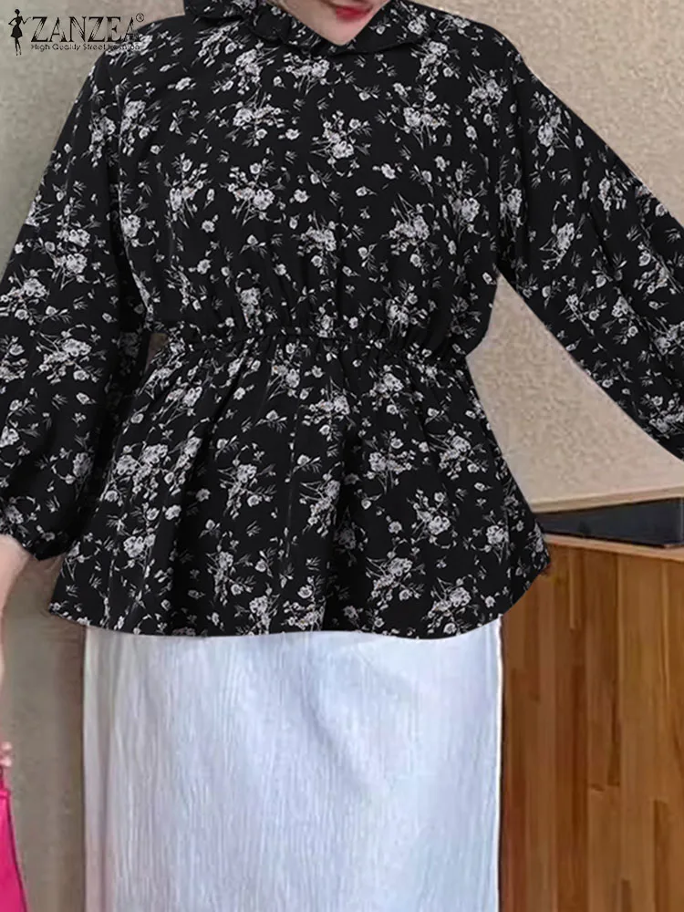 

ZANZEA Women Bohemian Floral Printed Holiday Blouse Casual Muslim Tops Islamic Clothing Shirt Summer O Neck 3/4 Sleeve Blusas