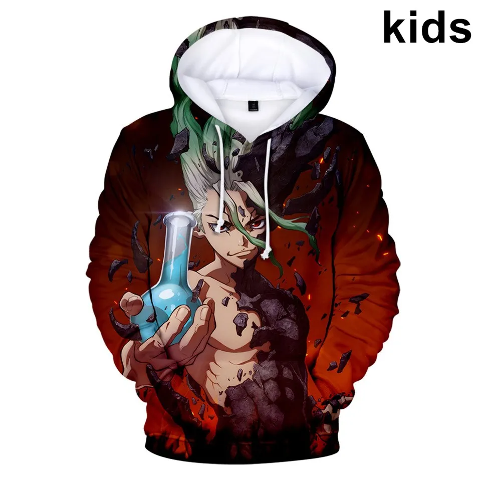 

2 To 14 Years Kids Hoodies Dr.STONE 3d Printed Boys Girls Hoodie Sweatshirt Casual Cartoon Jacket Coat Teen Clothes