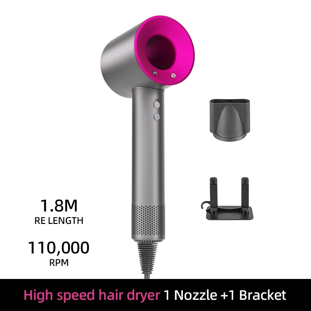 New EU 1.8M Professional Bladeless High-Speed Hair Dryer Home Negative Ion Silent Hair Dryer Multi-Functional Styling Hair Dryer