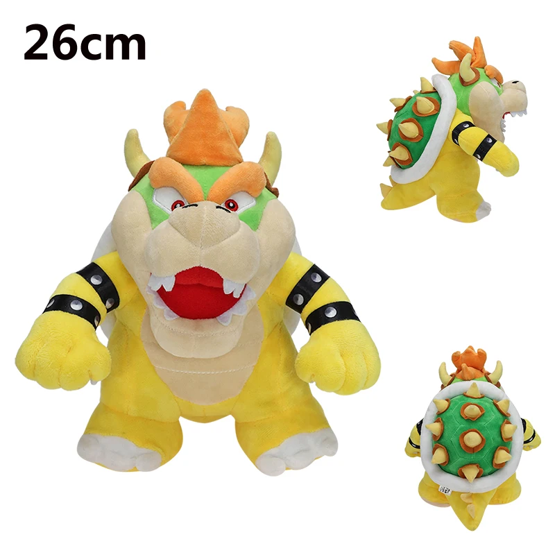 new Cartoon Super Mario Plush Bowser Meowser Fury Bowser King K.Rool Soft Stuffed Doll Toys Kids Bir