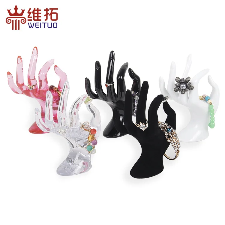 

Wholesales Mannequin Ok Hand Model Props Display Ring Organizer Bracelet Necklace Jewelry Counter Display Stand Holder Hot