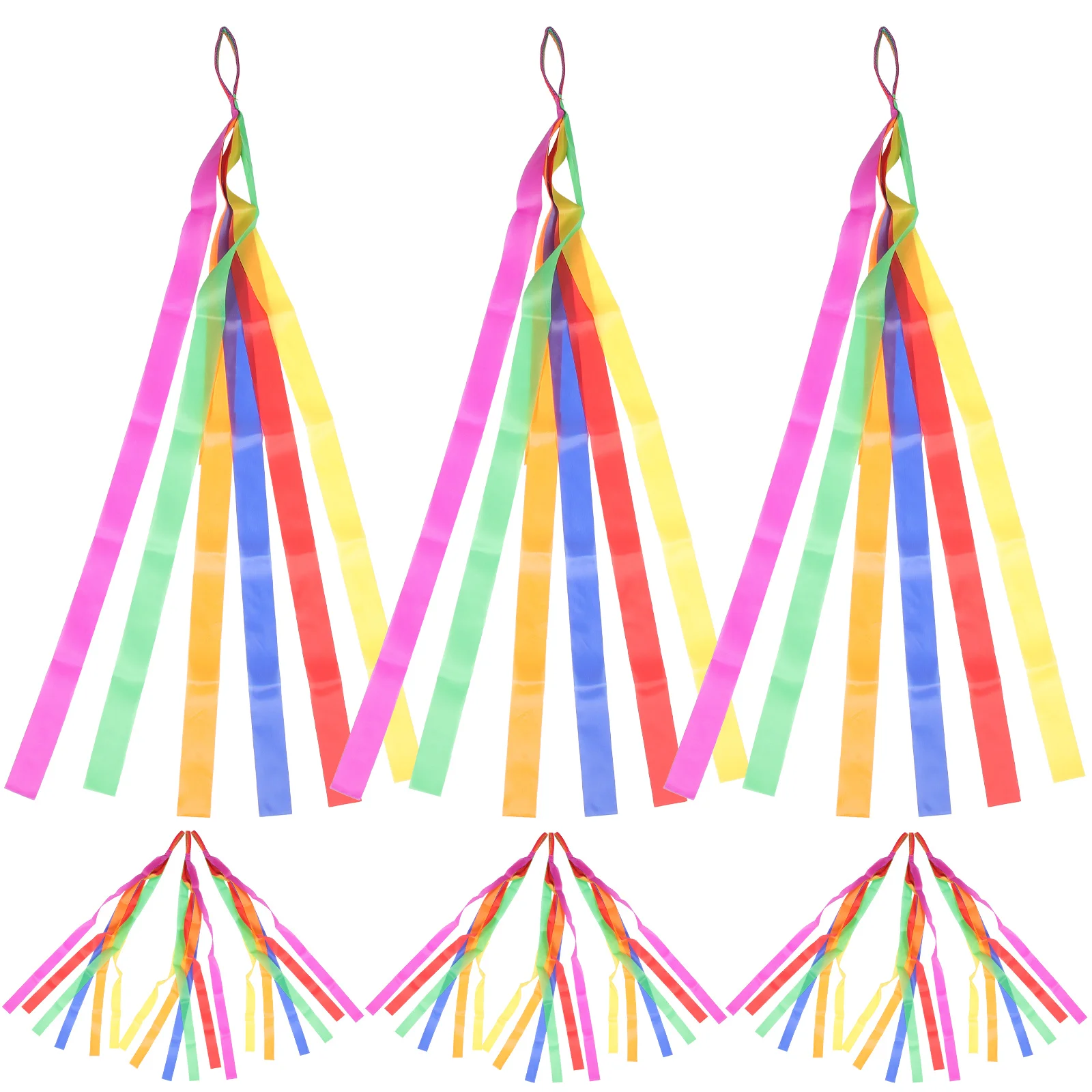 

Rainbow Ribbon Dance Ribbon Colored Ribbon Kids Toys Beautiful Rainbow Ribbon For Wedding Decoration (Multi-Colored)