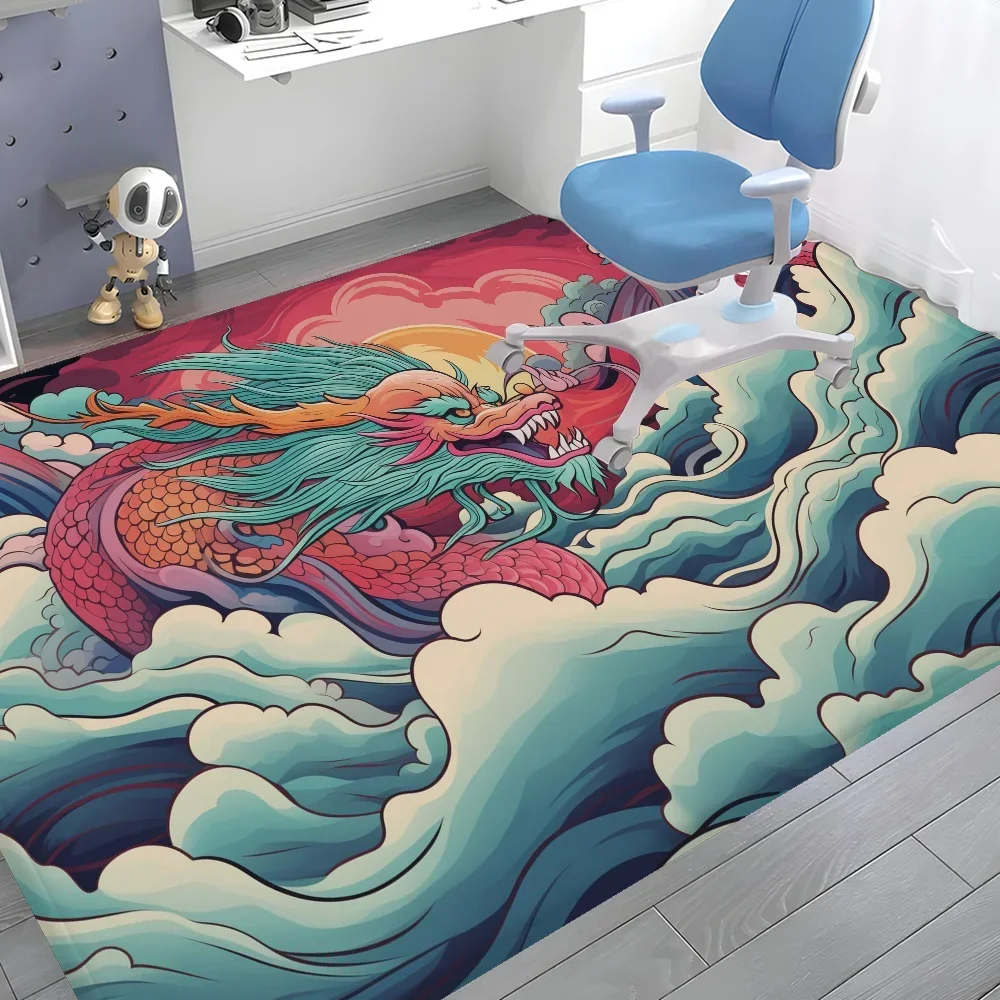 Dragon Long Rugs Kids Room Bedroom Decoration Balcony Anti-Slip Doormat Living Room Alfombra 3