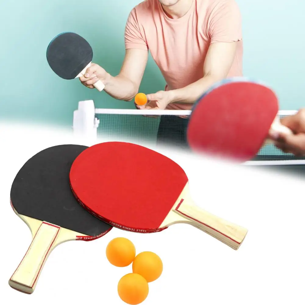 1 Set Ping Pong Paddle Durable High Durability Smooth Edge for Children