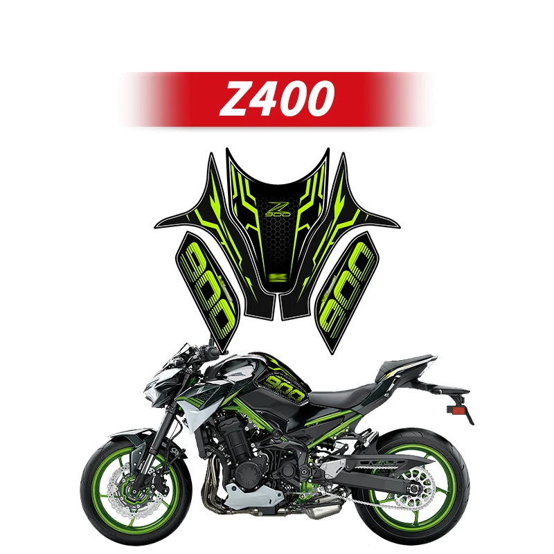 For KAWASAKI Z900 Motorcycle Fuel Tank Area Decoration And Protection Pattern Stickers Bike Gas Fuel Pad Refit Decals for yamaha mt10 mt 10 2016 2020 motorcycle tank pad protector gel paint protection 3d carbon fiber pattern fuel tank sticker