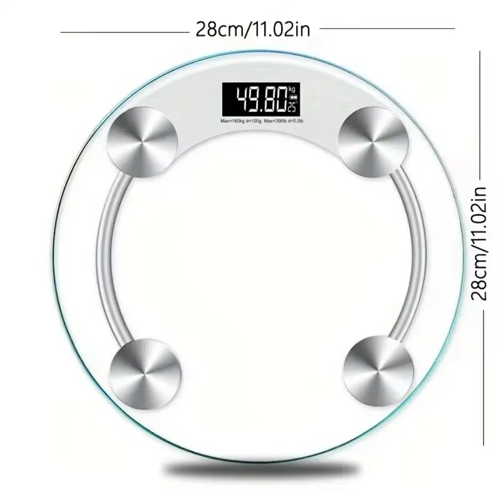 LCD Display HD Digital Bathroom Scale Accurate Weight Tracking Up To 180kg