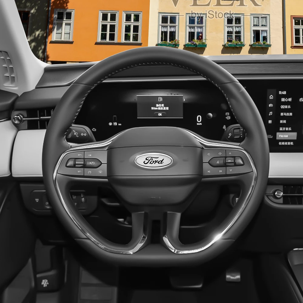 Car Steering Wheel Emblem Decals Badge for Ford B-Max Ranger Escort Falcon Tierra Territory Galaxy STRACING Fiesta Mk7 Focus 2 wheel center hub cap sticker
