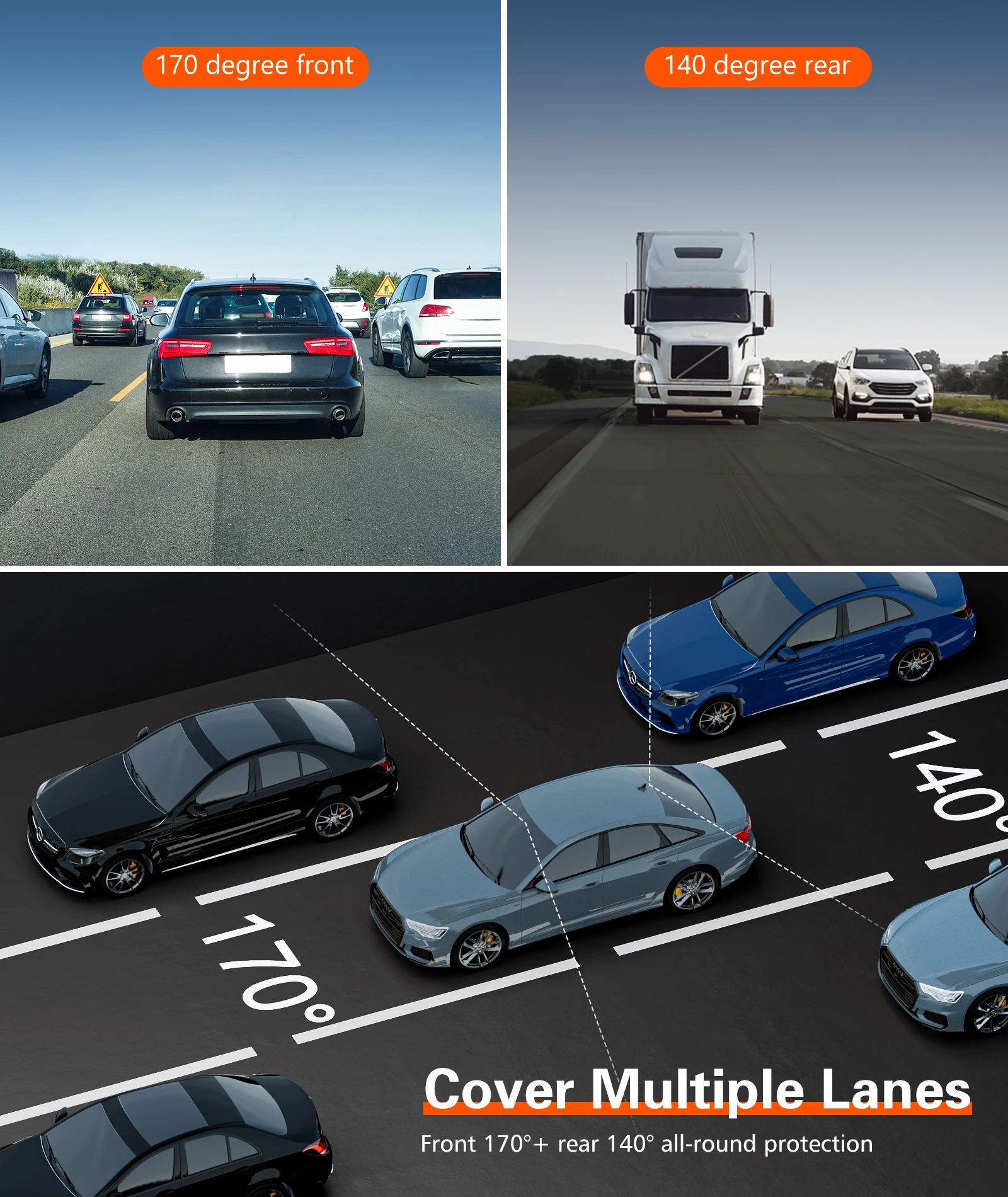 4K Dash Camera with ADAS and Night Vision
