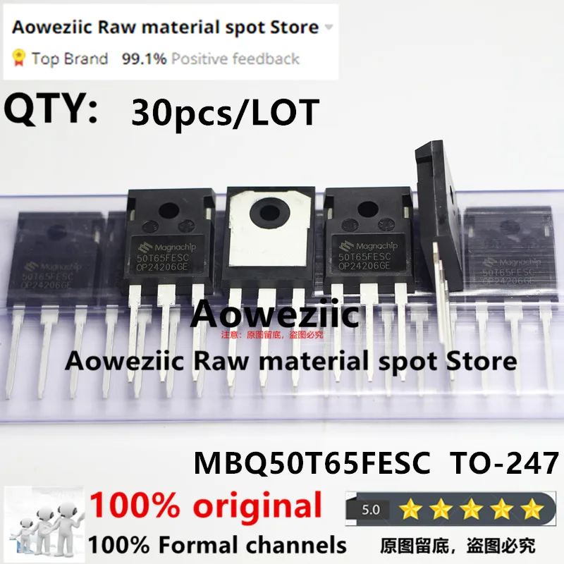 

Aoweziic 2023+ 30pcs 100%New Imported Original MBQ50T65FESC 50T65FESC MBQ50T65FDSC TO-247 IGBT Pipe Welding Machine 50A 650V