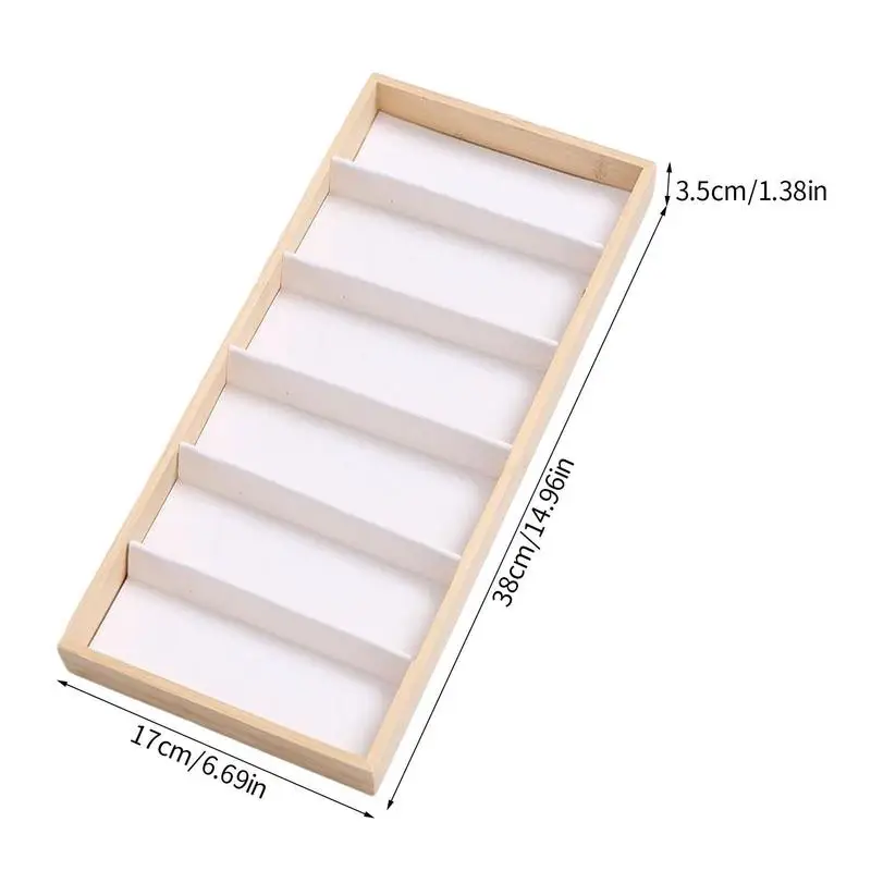 Glasses Tray For Drawer 6 Grids Wooden Eye Glass Organizer Tray Protective Glasses Tray For Unisex Sunglasses Fashion Eye Wear 6