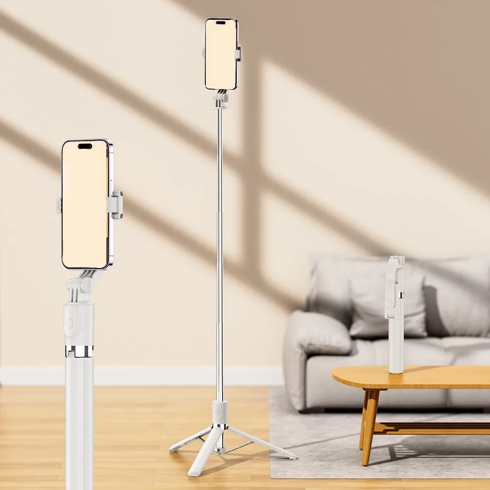 Phone Selfie Tripod 1.7-meter Selfie Pole Tripod 360 degree Rotation Universal Live Streaming Stand for Mobile Phone