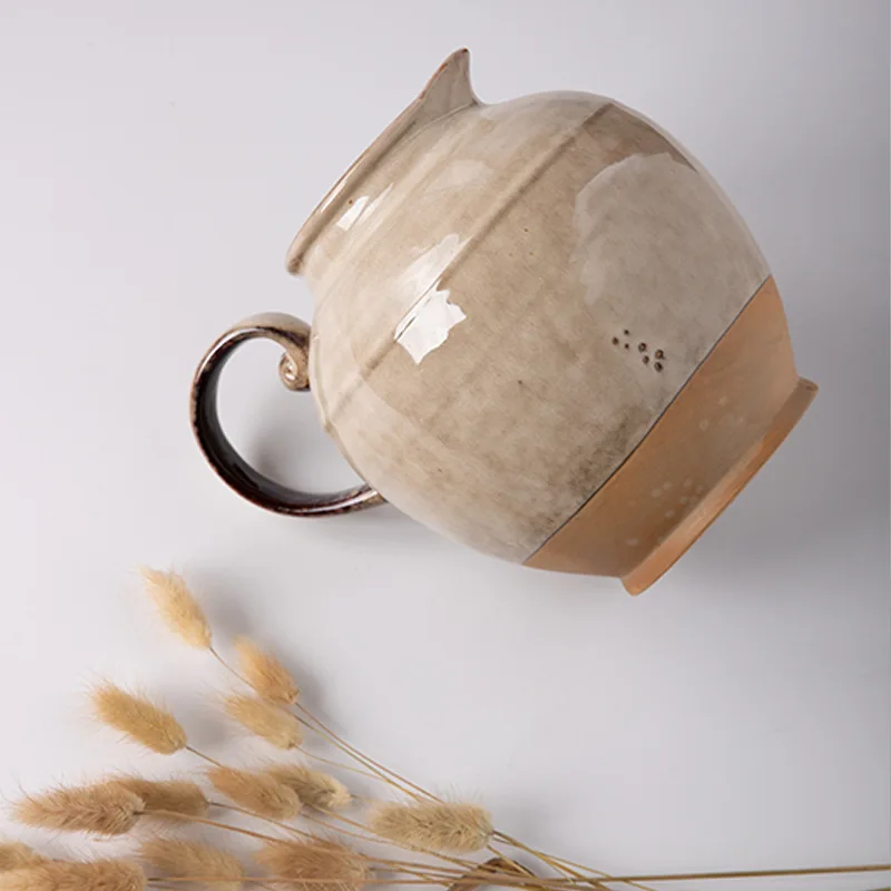 Le Meng, wabi sand wind kettle vase retro kiln change art ornament characteristic hotel homestay decoration flower utensils 3