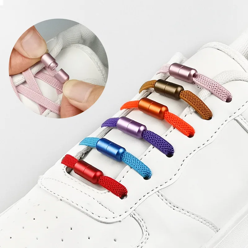 

Эластичные шнурки для кроссовок Cordones, эластичные, без завязывания, для детей и взрослых, с быстрым ленивым металлическим замком